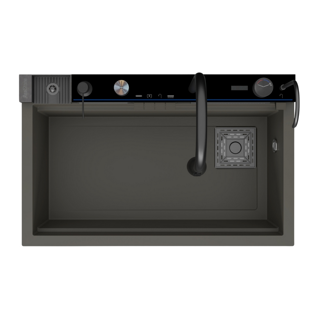 Évier intelligent VICTORIA Granite Noir 755x472